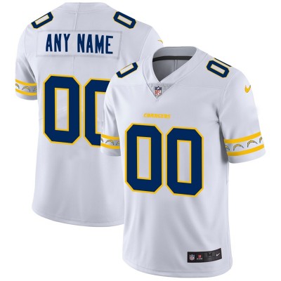Los Angeles Chargers Custom Nike White Team Logo Vapor Limited NFL Jersey